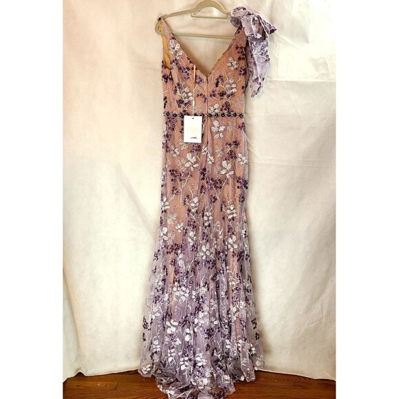 New Mac Duggal 79301 Amethyst Embroidered & Sequin Mesh & Lace Mermaid Gown  (8) - Picture 6 of 16